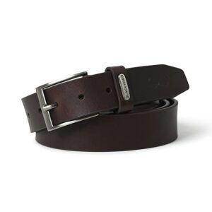 Black Leather Belt For Men Free size (Black) - Blackhorn